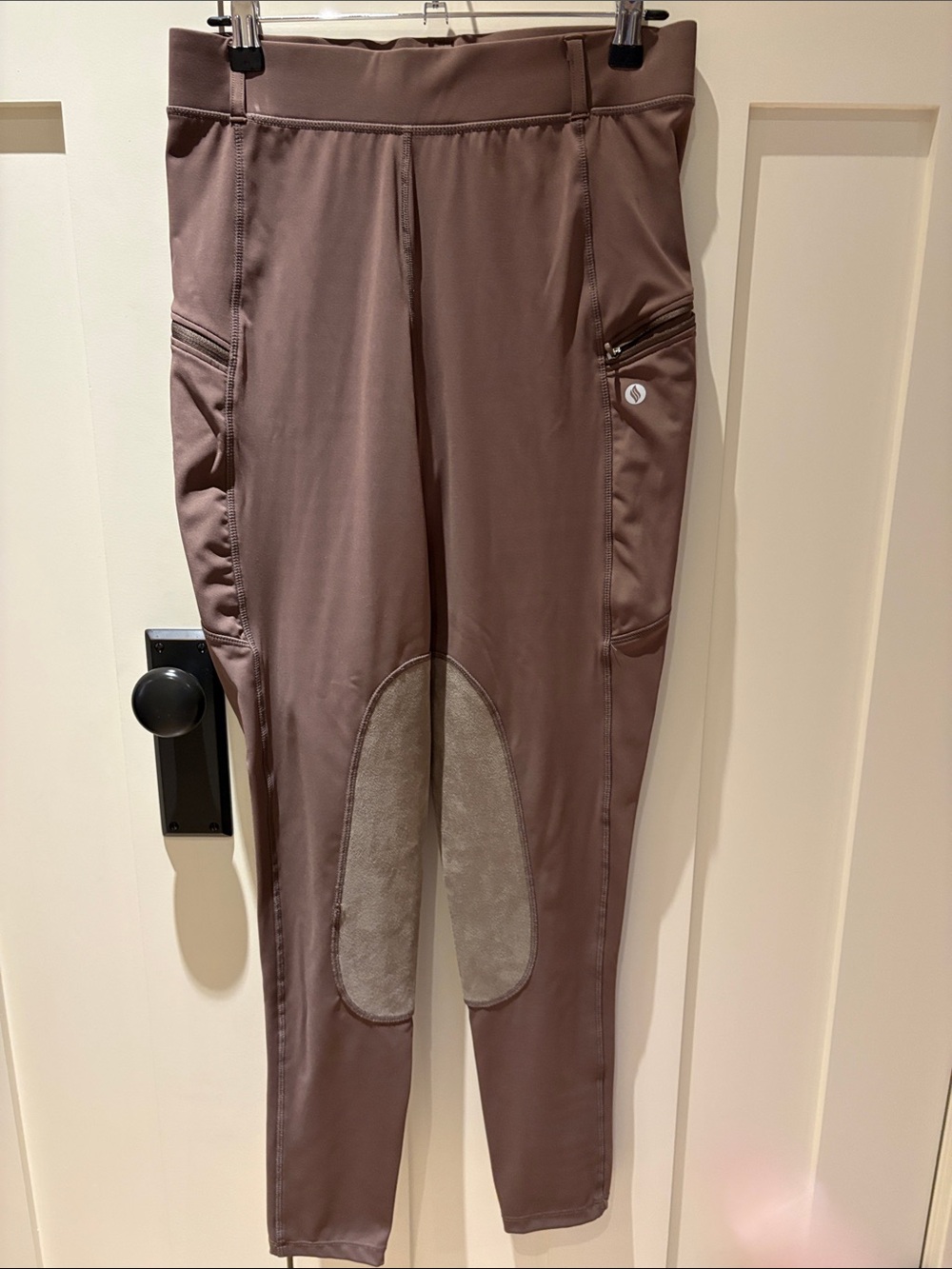 Women’s Brown Riding Tights with Knee Patch